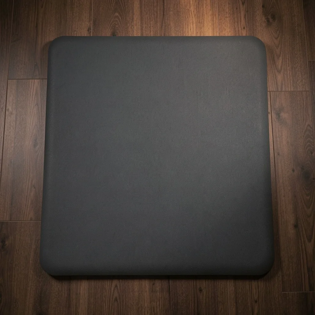 Pilates mat showing cushioning thickness